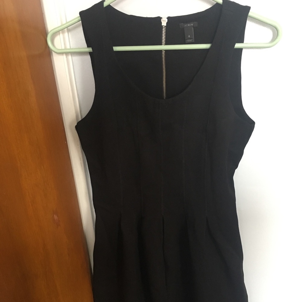 J Crew black pleated dress